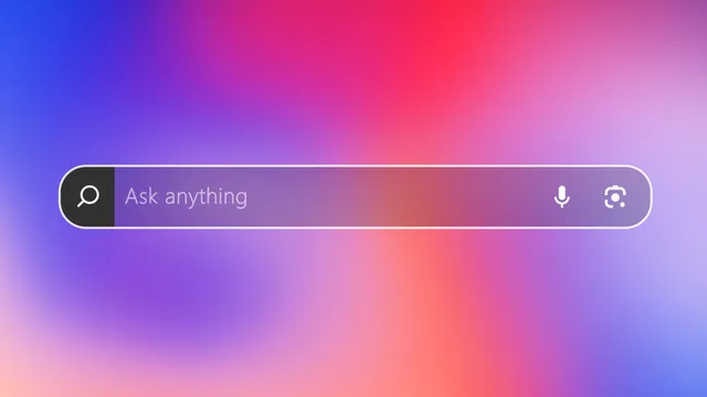 Ask Anything Search Bar with Mic - Drag and Drop template preview image
