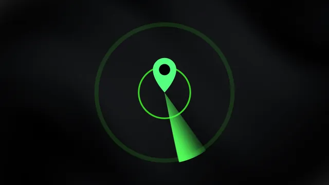 Green Radar Sweep Map Pin - Drag and Drop template preview image