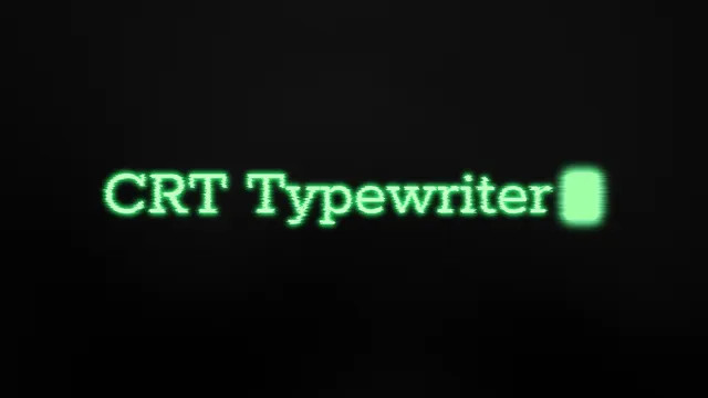 CRT Typewriter - After Effects template preview image