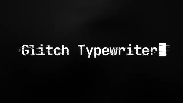 Glitch Typewriter - DaVinci Resolve template preview image