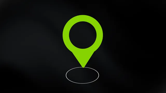 Lime Map Pin Ripple Ring - Drag and Drop template preview image