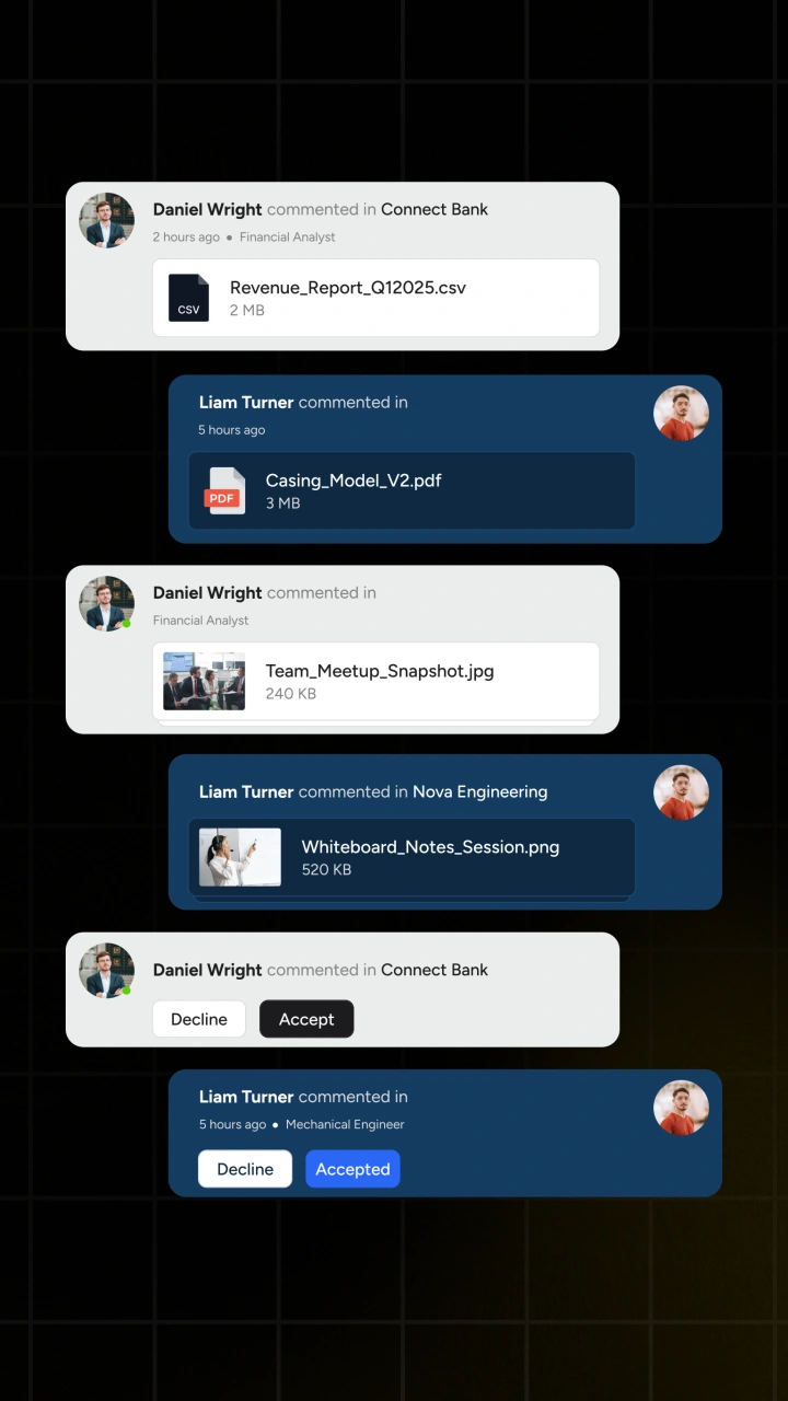 Modular Notification with Attachments - After Effects template preview image
