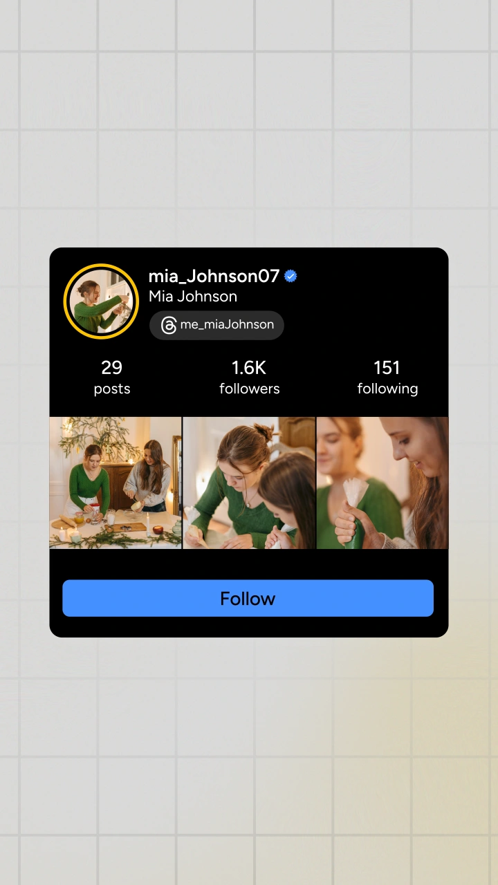 Instagram Profile Grid Follow Reminder - After Effects template preview image