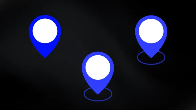 Blue Map Pin Drop Set - Drag and Drop template preview image