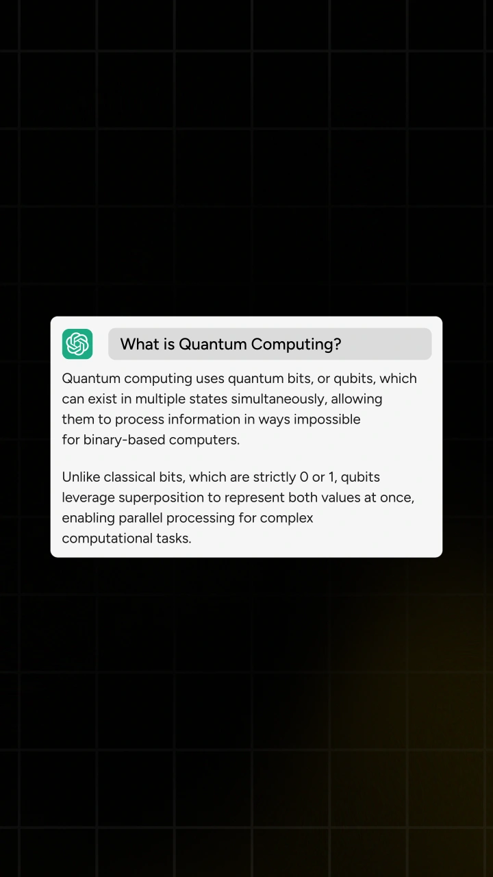ChatGPT Typing Question and Answer - After Effects template preview image