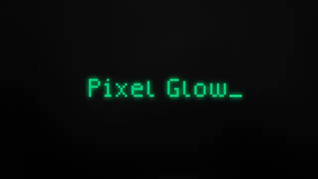 Pixel Glow Typewriter - After Effects template preview image