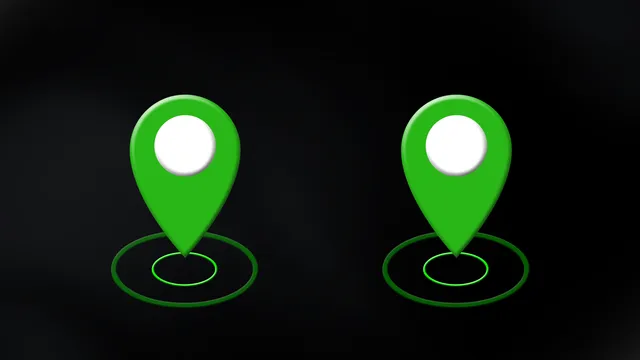Green 3D Map Pin Ripple - Drag and Drop template preview image