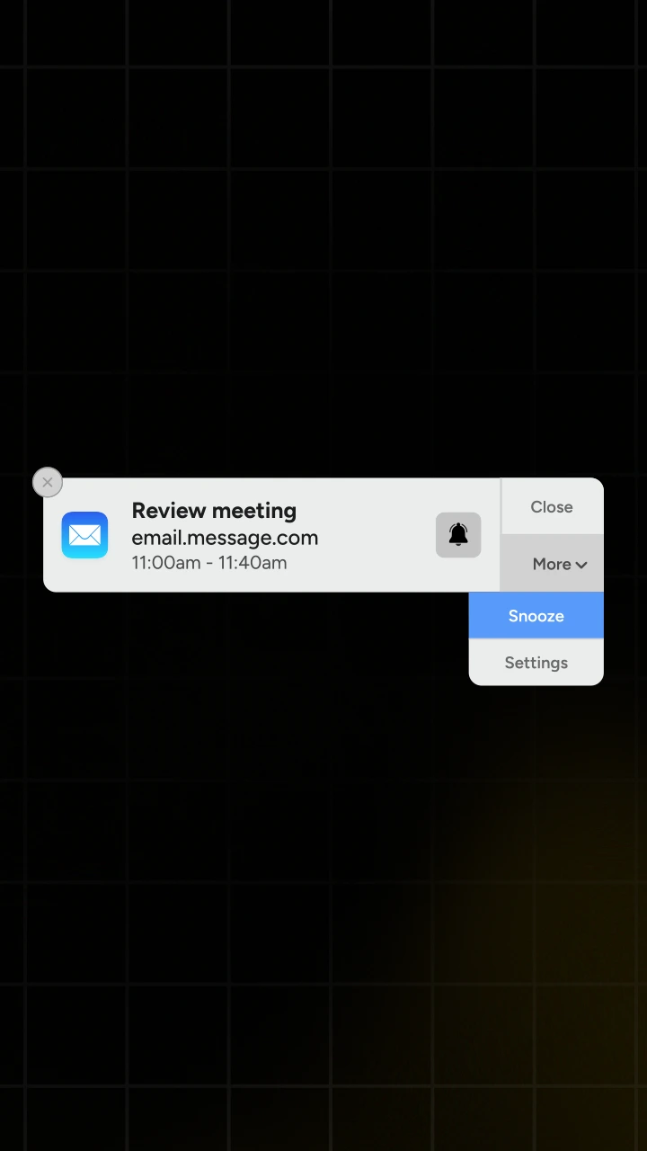 Mac Notification with Action Buttons - After Effects template preview image
