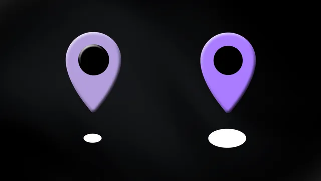 Pastel Purple 3D Map Pin - Drag and Drop template preview image