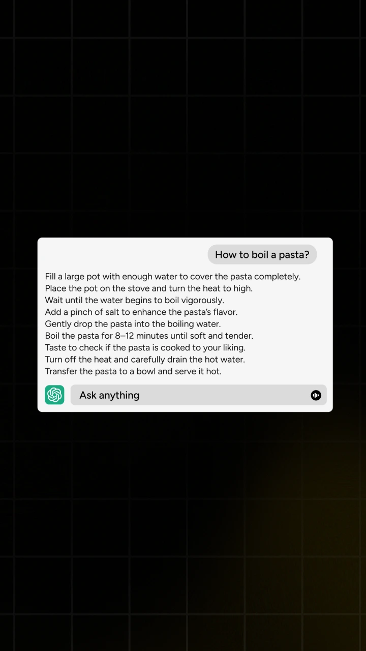 ChatGPT Typing Question and Answer 3 - After Effects template preview image