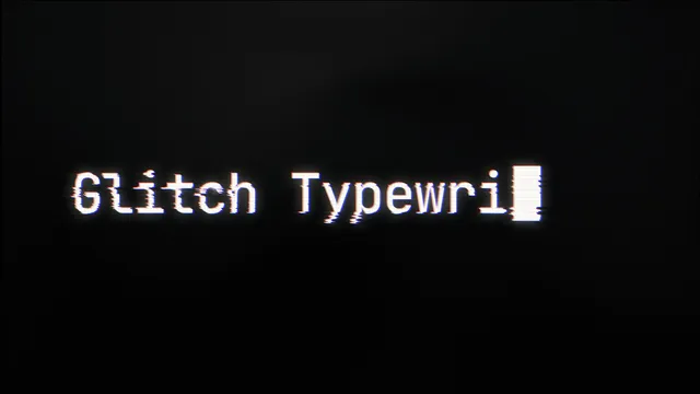 Glitch Typewriter - After Effects template preview image