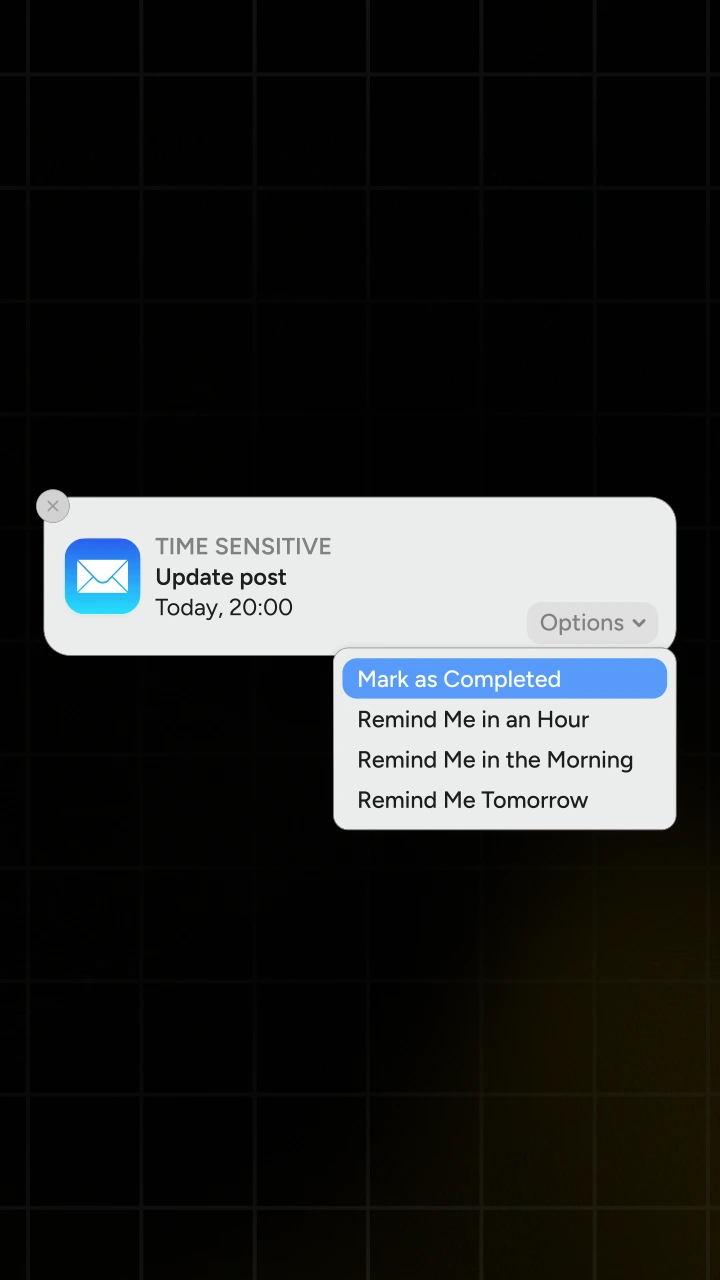 Mac Notification with Action Buttons 2 - After Effects template preview image