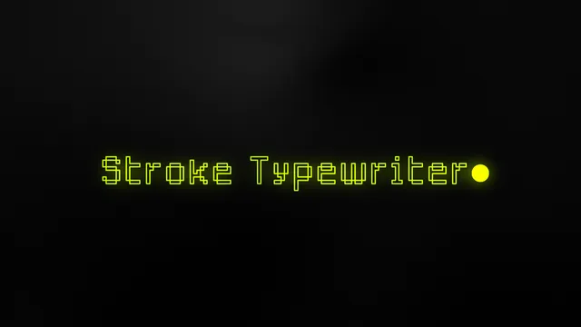 Stroke Typewriter - DaVinci Resolve template preview image
