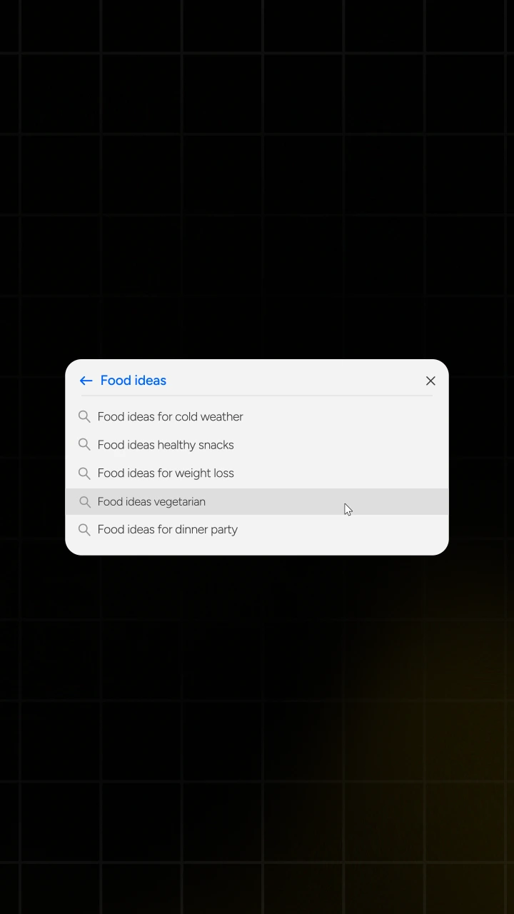 Search Bar with Suggestions 2 - After Effects template preview image