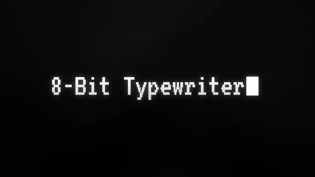 8-Bit Typewriter - After Effects template preview image