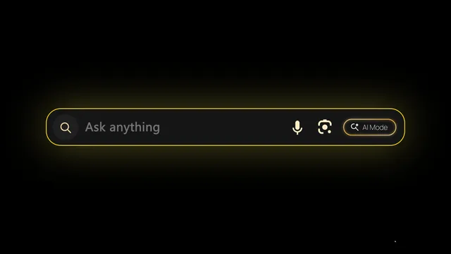 Glowing AI Mode Search Bar - Drag and Drop template preview image