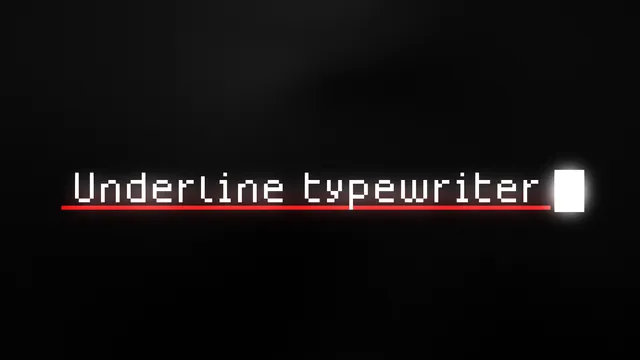 Underline Typewriter - DaVinci Resolve template preview image