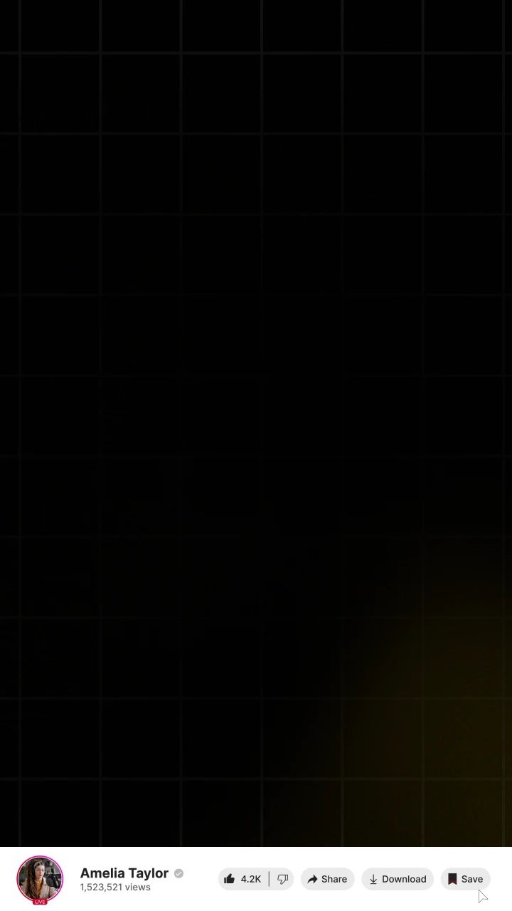 YouTube Like Share Save Bottom Bar - After Effects template preview image