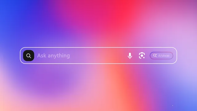White Stroke AI Mode Search Bar - Drag and Drop template preview image