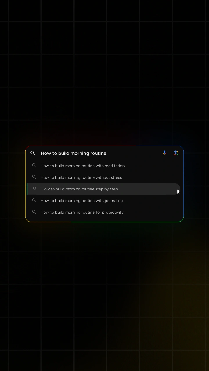 Search Bar with Suggestions 3 - After Effects template preview image