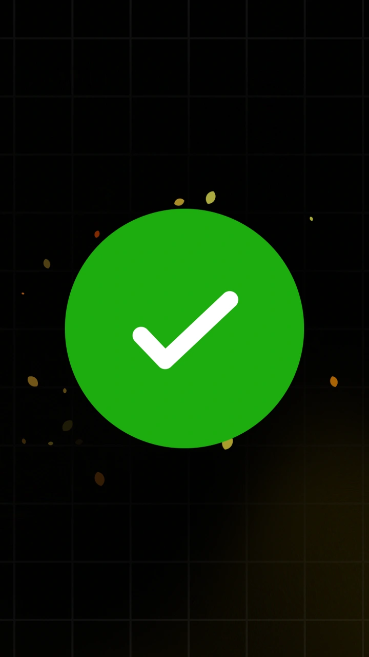 Check Mark With Confetti - After Effects template preview image