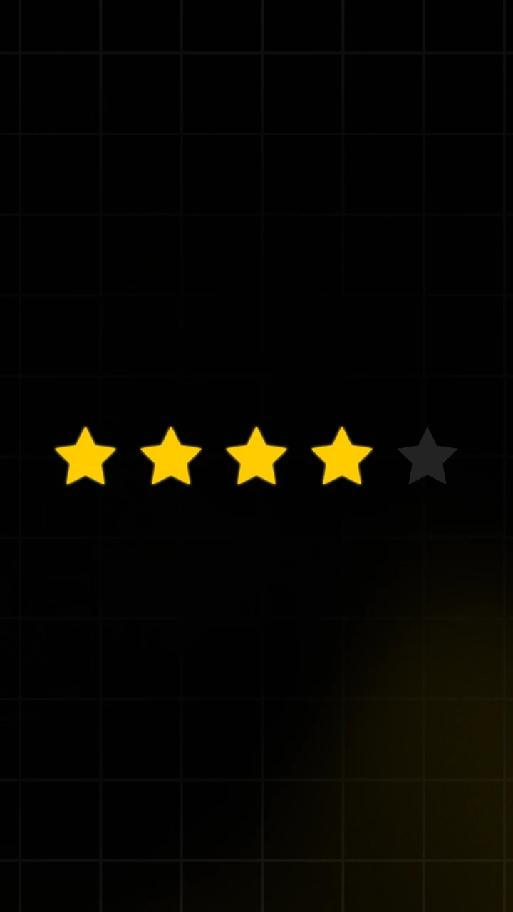 Glitter Star Rating With Cursor Click - After Effects template preview image
